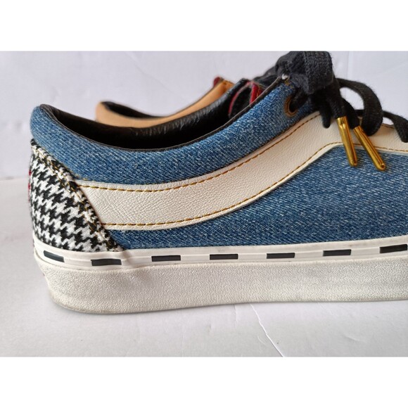 Vans Bold Ni Bender Sneakers Men's 11 Leopard Print Denim Houndstooth Shoes - Picture 6 of 11